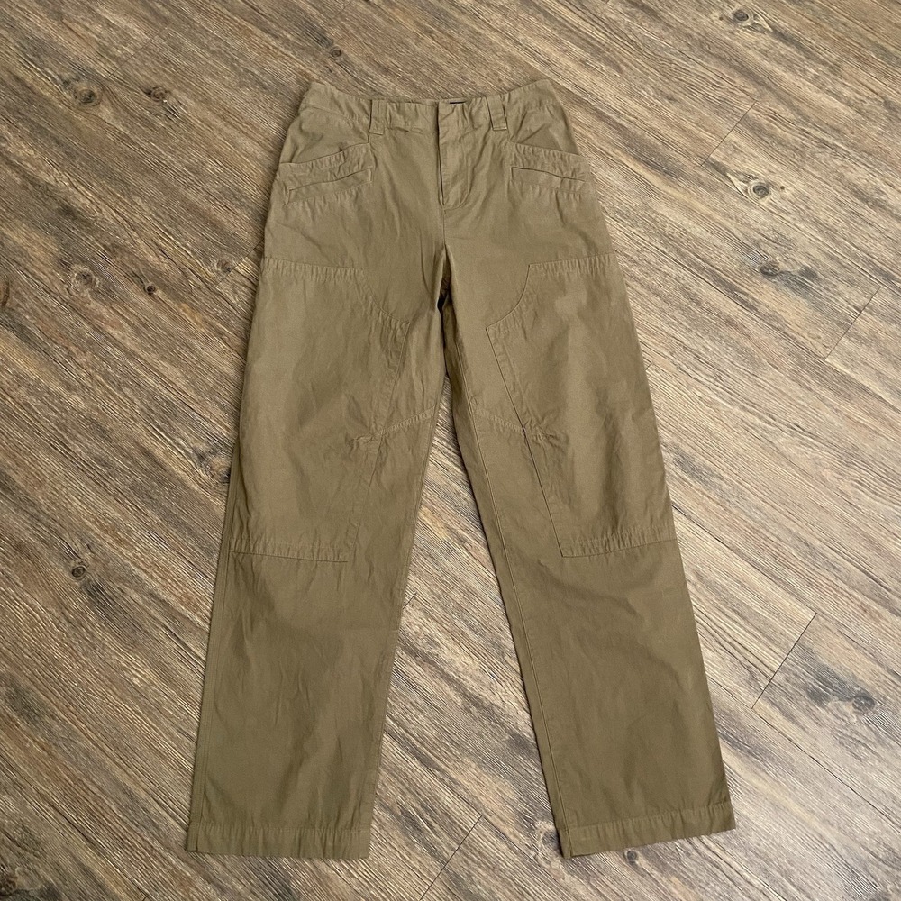 Rag & Bone Malia Italian Cotton Cargo Pant in Olive Green Brown size 4